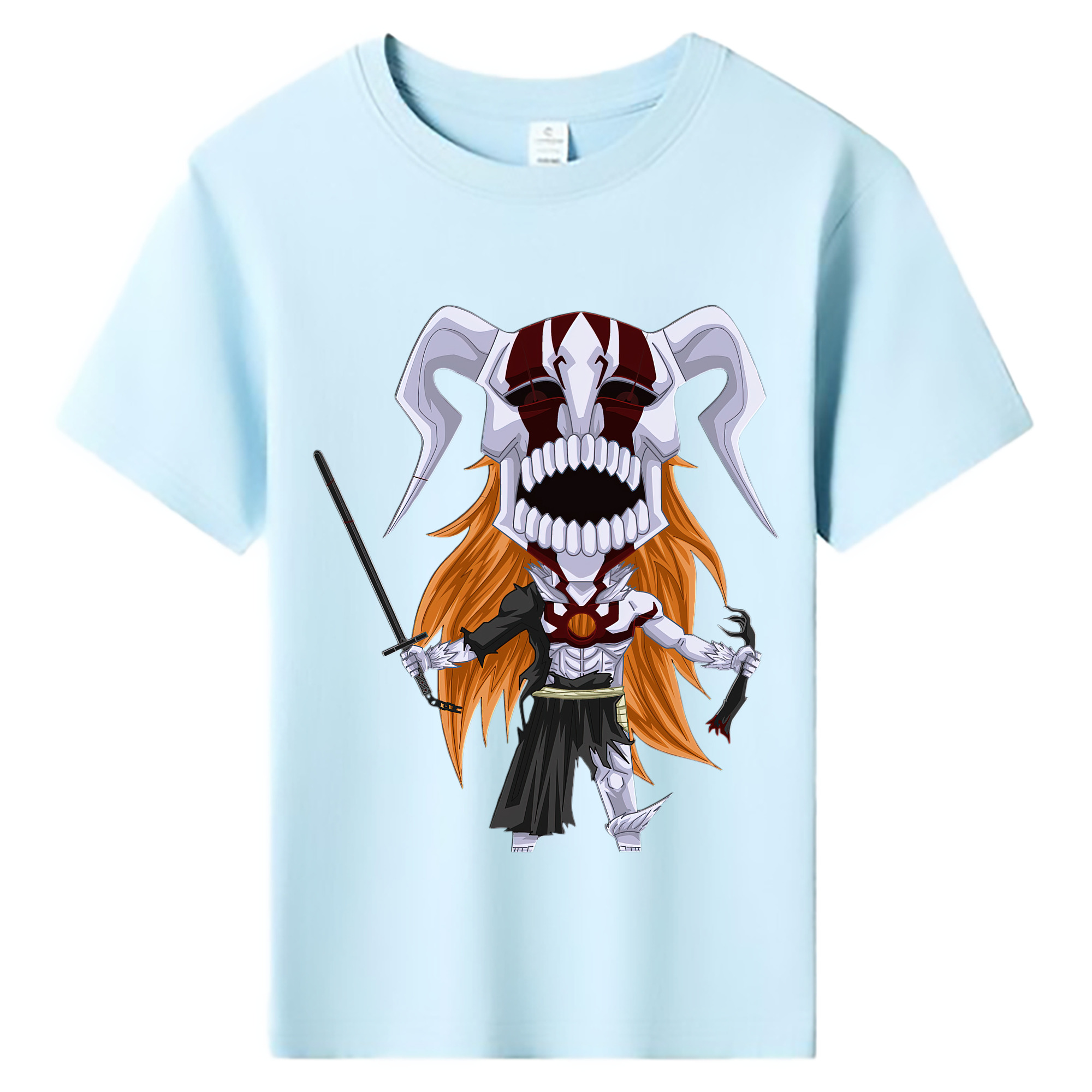 （画像用） ブリーチ 黒崎一護（くろさき いちご）BLEACH Kurosaki Ichigo 綿100％キッズTシャツ（フロントプリント）